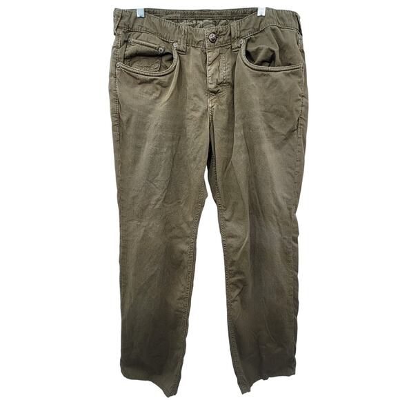 Stitch's Khaki Twill Mens 5 Pocket Button Fly Jeans Pants - Picture 1 of 16